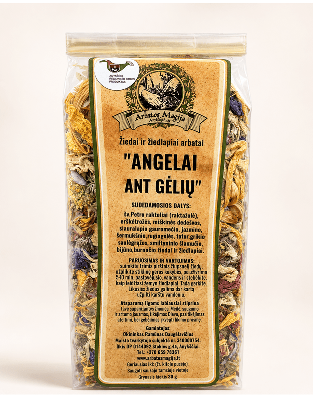 Žolelės arbatai "ANGELAI  ANT GĖLIŲ"